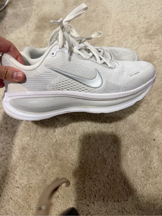 Nike Shoes - Nike Women's White Athletic Running Shoes with Silver Swoosh